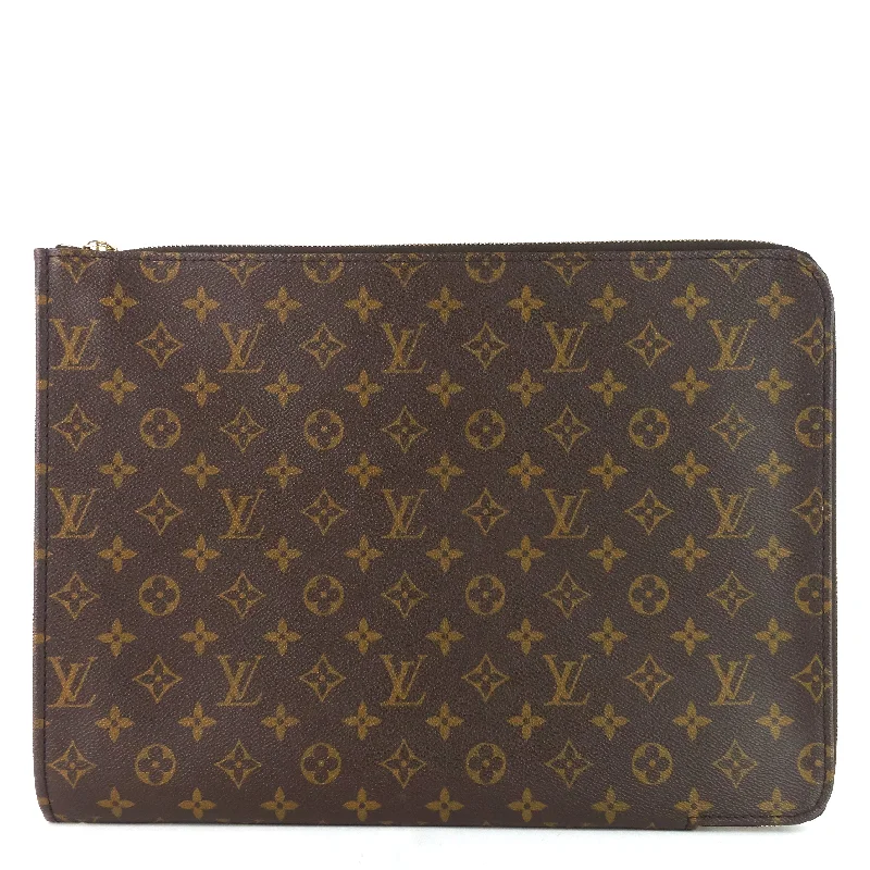 Louis Vuitton backpacks with a padded back panel for comfort during long - wearMonogram Canvas Poche Document Holder