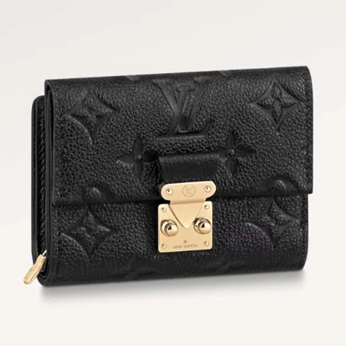 Ladies Louis Vuitton Petite Malle bags with a star - shaped charm for cutenessLouis Vuitton LV Unisex Métis Compact Wallet Black Monogram Empreinte Embossed Supple Grained Cowhide Leather