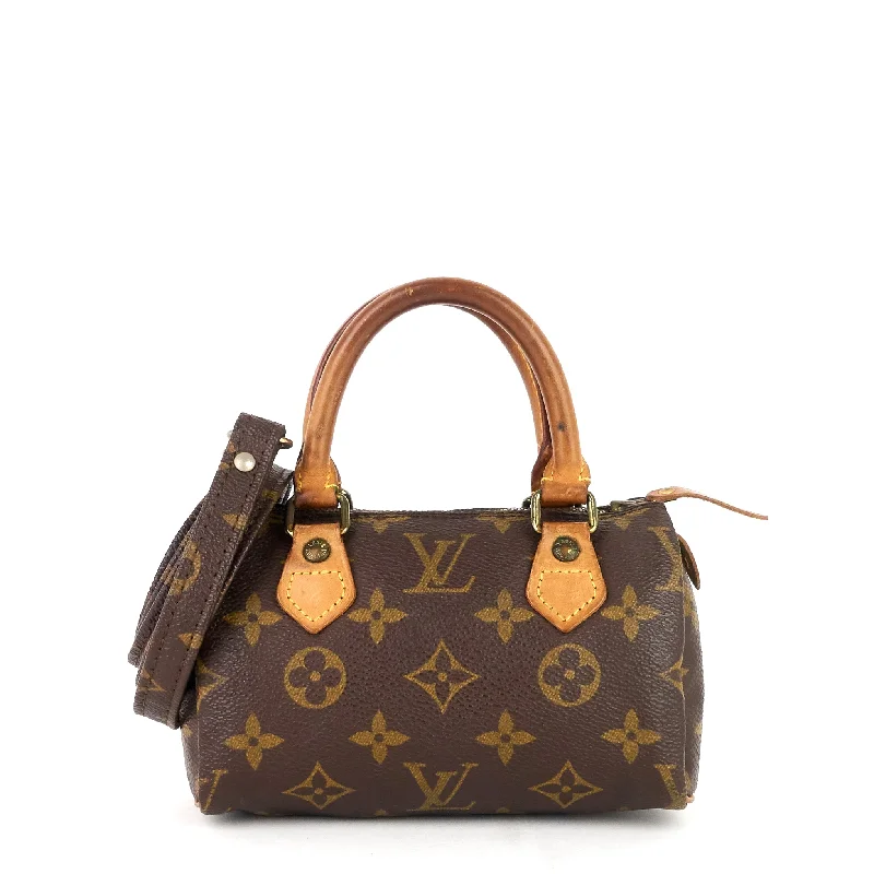 Ladies Louis Vuitton shoulder bags with a tassel decoration for charmSpeedy Mini HL Monogram Canvas Bag