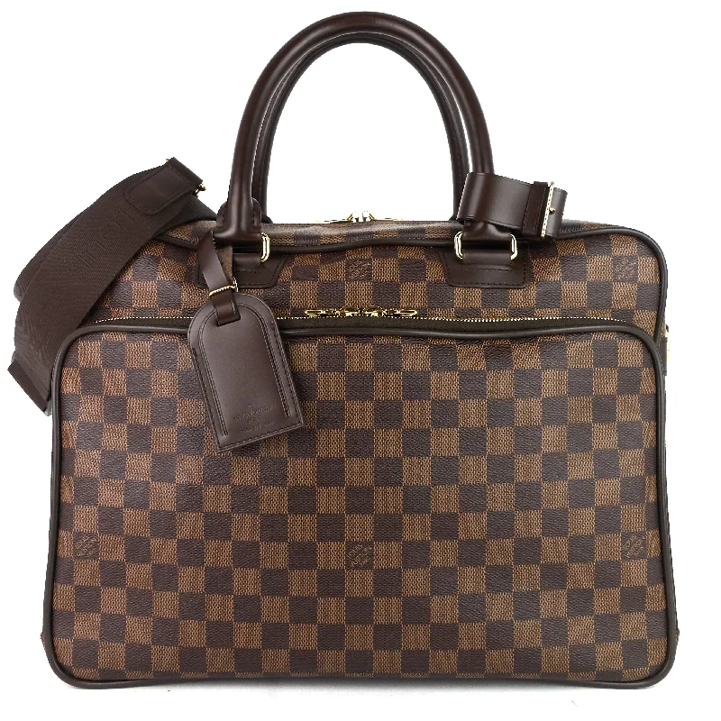 Louis Vuitton Petite Malle bags with a hard - shell structure for uniquenessIcare Damier Ebene Canvas Computer Bag