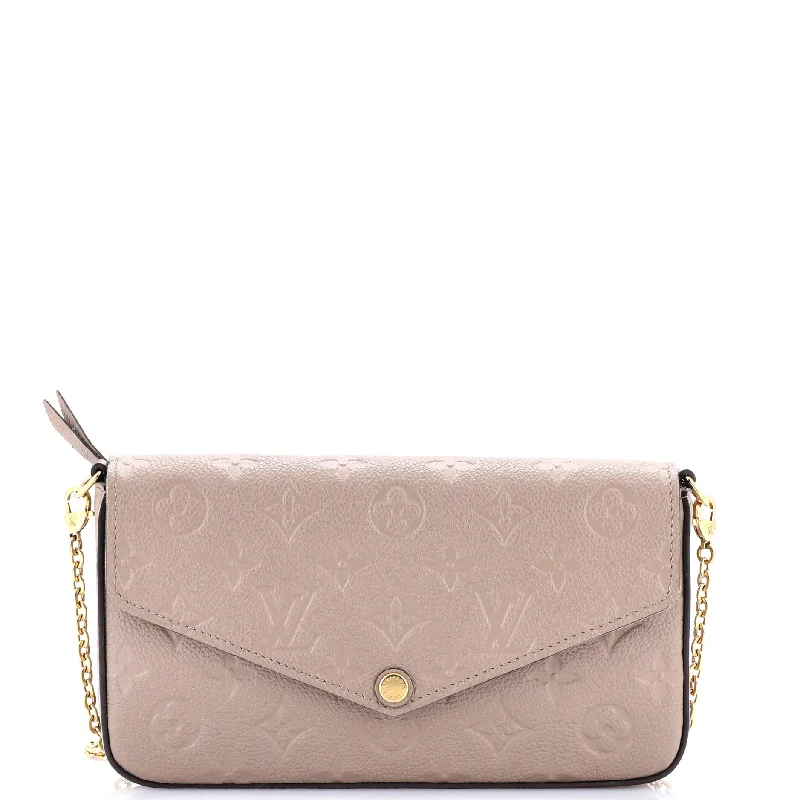 Louis Vuitton bags with a zip - around closure for enhanced securityFelicie Pochette Monogram Empreinte Leather