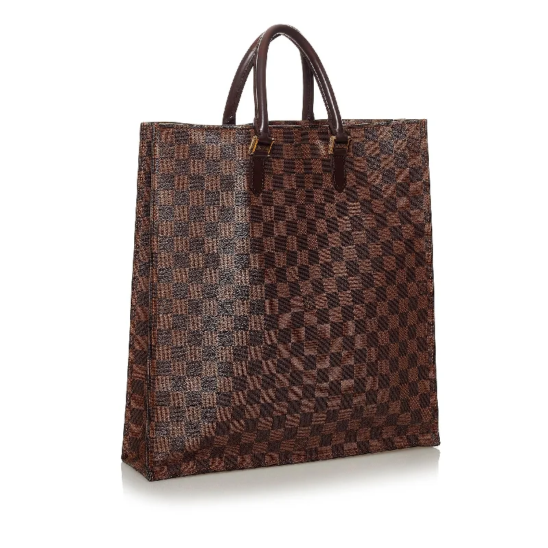 Ladies Louis Vuitton shoulder bags with a wide - width strap for comfortLouis Vuitton Damier Ebene Venice Sac Plat (33413)