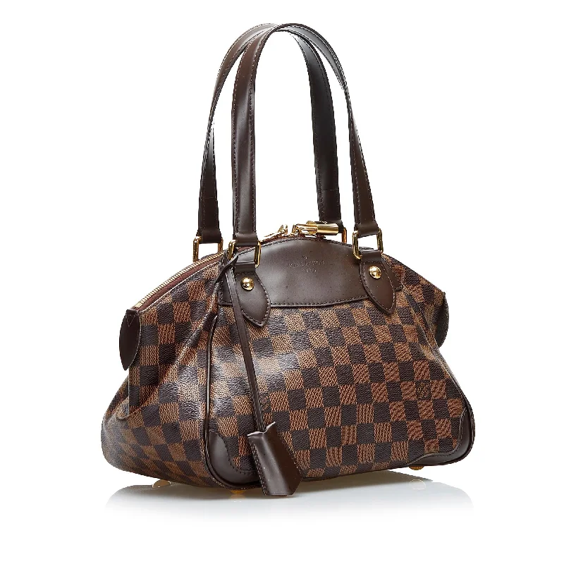 Louis Vuitton bags with a detachable mirror inside for on - the - go touch - upsLouis Vuitton Damier Ebene Verona PM (hwArqy)