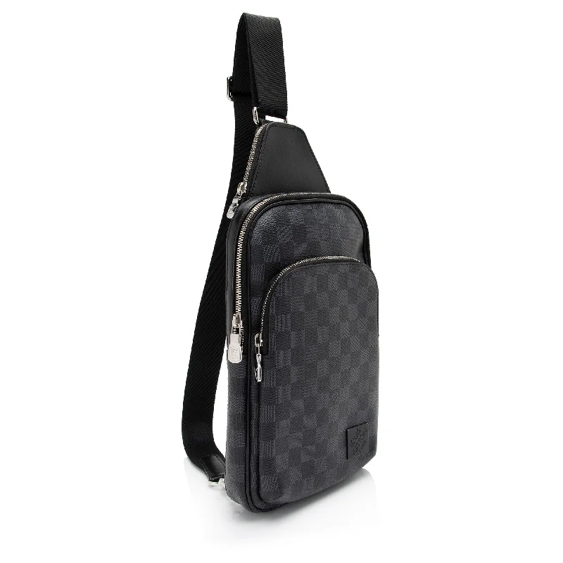 Louis Vuitton Alma bags with a monogram - embossed leather surfaceLouis Vuitton Damier Graphite Avenue Sling NM Bag (mLOnCW)