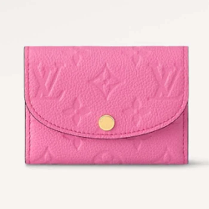 Louis Vuitton crossbody bags with adjustable shoulder straps for comfortLouis Vuitton LV Unisex Rosalie Coin Purse Pink Monogram Empreinte Embossed Supple Grained Cowhide Leather