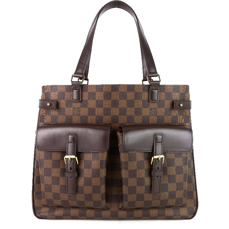 Louis Vuitton backpacks with a padded back panel for comfort during long - wearUzes Damier Ebene Canvas Bag