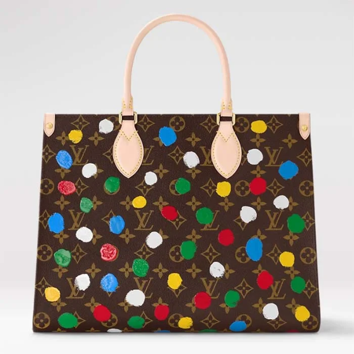 Louis Vuitton Capucines bags with smooth calfskin leather for luxuryLouis Vuitton LV Women LV x YK OnTheGo MM Monogram Coated Canvas 3D Painted Dots Print