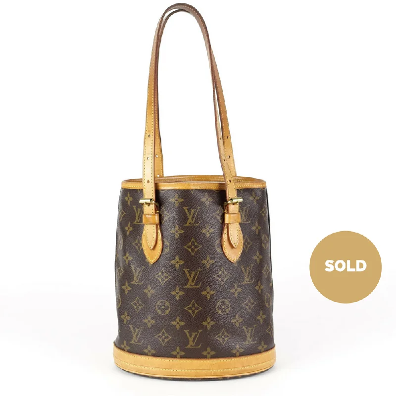 Louis Vuitton bags with a zippered interior pocket for better organizationMonogram Canvas Petit Bucket