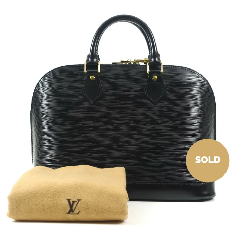 Ladies Louis Vuitton shoulder bags with a magnetic - closure flap for easeAlma MM Epi Leather Handbag