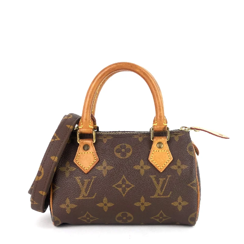 Louis Vuitton backpacks with a multi - pocket organization for functionalityMini HL Speedy Monogram Canvas Bag with Strap