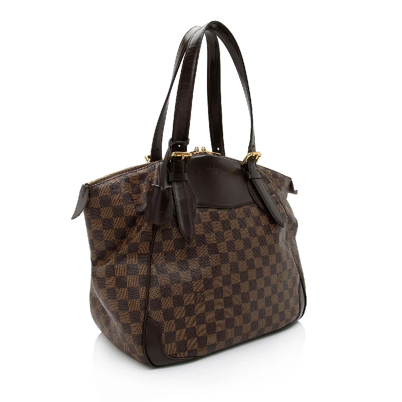 Louis Vuitton bags with a zippered interior pocket for better organizationLouis Vuitton Damier Ebene Verona GM Shoulder Bag (BrKB8L)