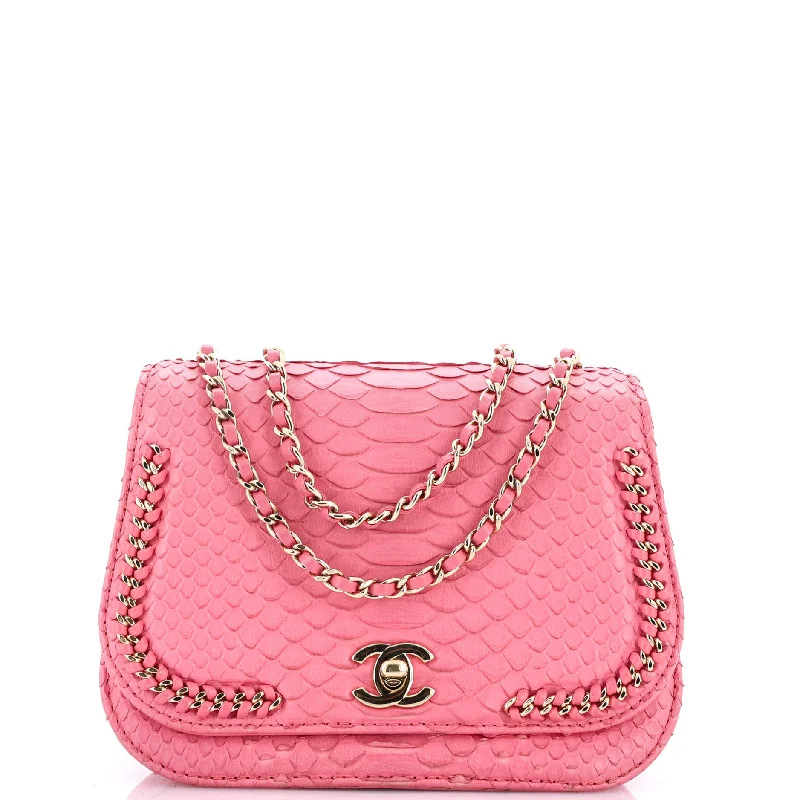 Chanel Classic Flap Bag for Evening PartyBraided Chic Flap Bag Python Small