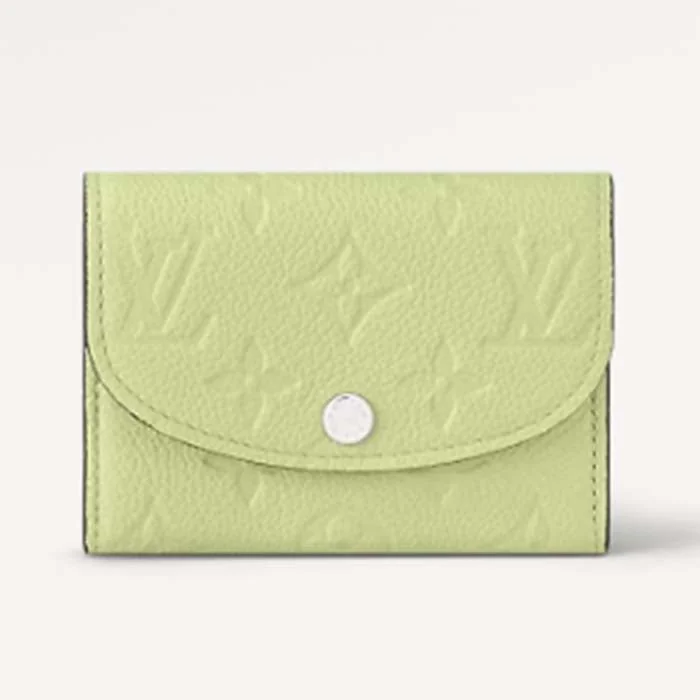 Louis Vuitton handbags with a patent - leather finish for a shiny lookLouis Vuitton LV Unisex Rosalie Coin Purse Green Monogram Empreinte Embossed Supple Grained Cowhide Leather