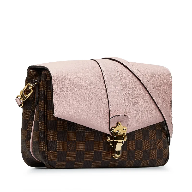 Ladies Louis Vuitton Petite Malle bags with a star - shaped charm for cutenessLOUIS VUITTON Damier Ebene Clapton PM Crossbody Bag