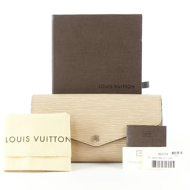 Louis Vuitton tote bags with a spacious interior and multiple pocketsEpi Leather Sarah Wallet