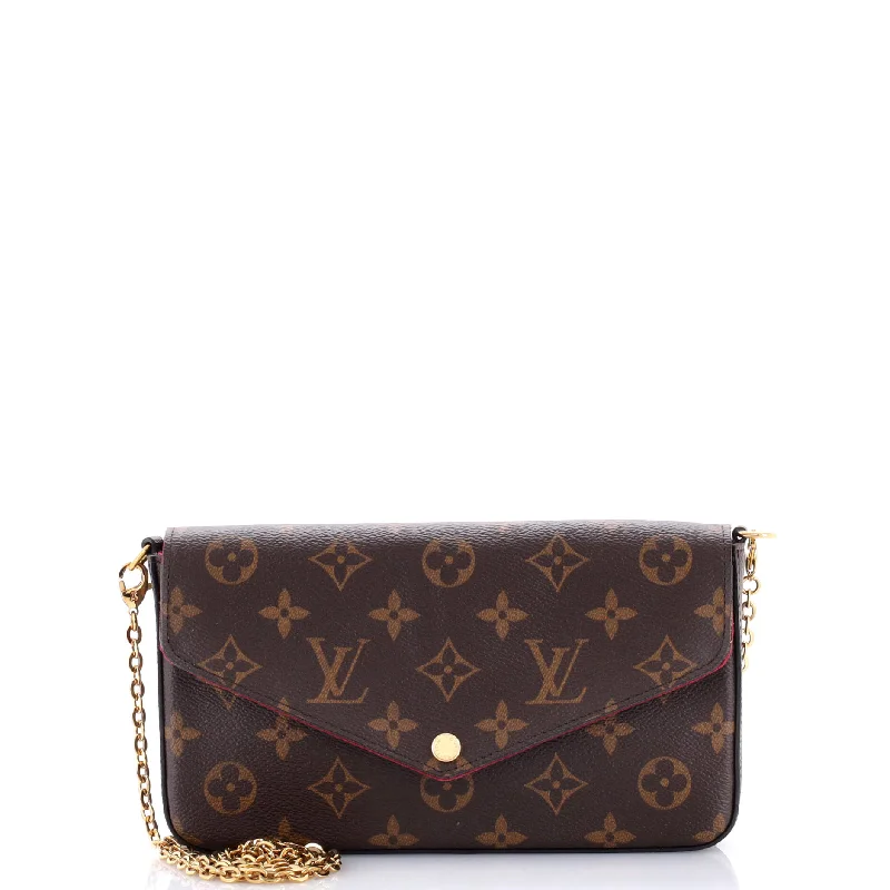 Louis Vuitton crossbody bags with a woven leather strap for textureFelicie Pochette Monogram Canvas