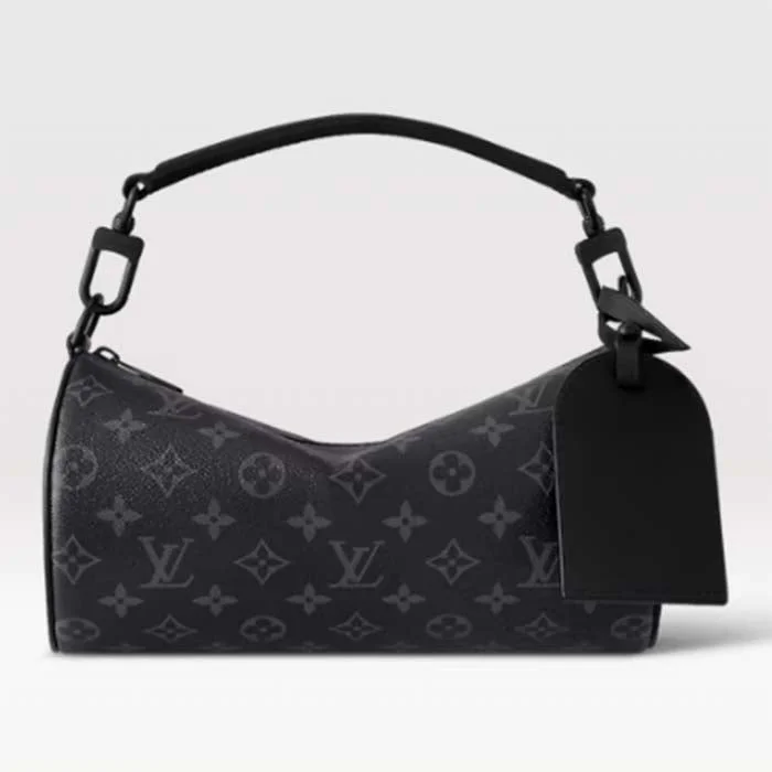 Louis Vuitton Twist bags with a snakeskin - effect panel for a bold lookLouis Vuitton LV Unisex Soft Polochon PM Monogram Eclipse Coated Canvas Cowhide Leather