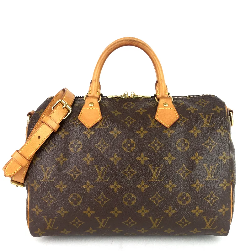 Louis Vuitton backpacks with a hidden back pocket for securitySpeedy 30 Bandouliere Monogram Canvas Bag