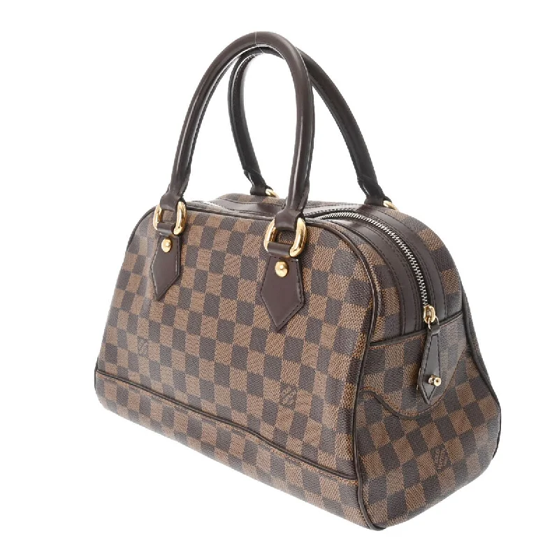 Ladies Louis Vuitton shoulder bags with a tassel decoration for charmLouis Vuitton Damier Duomo Brown Hand