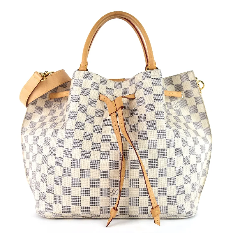 Louis Vuitton bags with a front - flap pocket for quick - access itemsGirolata Damier Azur Canvas Tote Bag