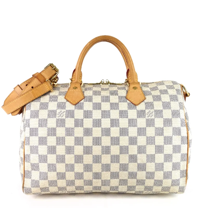 Louis Vuitton Twist bags with the iconic LV - turnlock closureSpeedy 30 Bandouliere Damier Azur Canvas Bag