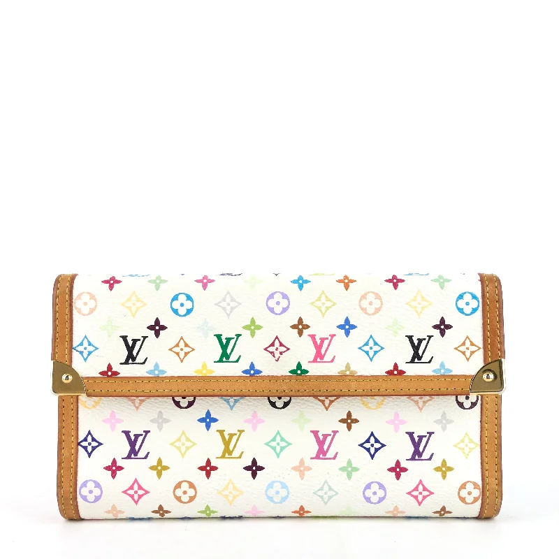 Louis Vuitton bags with a detachable mirror inside for on - the - go touch - upsPorte Tresor International Monogram Multicolore Canvas Wallet