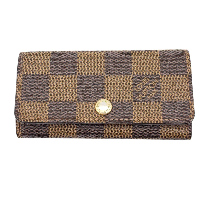 Louis Vuitton crossbody bags with a woven leather strap for textureLouis Vuitton Damier Ebene 4 Keycase