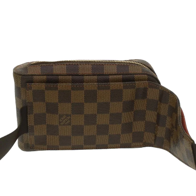 Louis Vuitton bags with a front - zip pocket for small items like keysLOUIS VUITTON Damier Ebene Geronimos Shoulder Bag N51994 LV Auth 38071