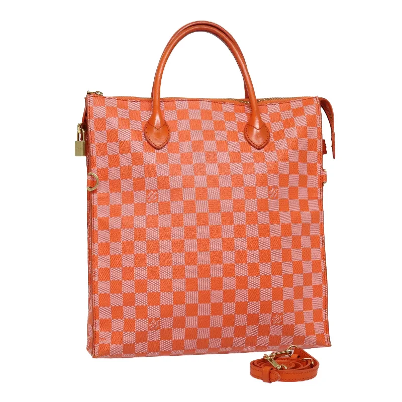 Louis Vuitton Capucines bags with smooth calfskin leather for luxuryLOUIS VUITTON Damier Color Mobile Hand Bag 2way Orange Pimon N41304 Auth 87570