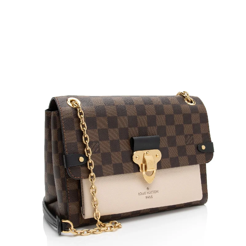 Louis Vuitton bags with a front - flap pocket for quick - access itemsLouis Vuitton Damier Ebene Vavin PM Shoulder Bag (nYCshp)