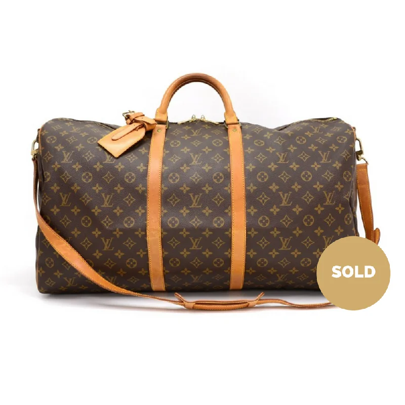 Louis Vuitton bags with a magnetic snap closure for easy accessKeepall 60 Bandouliere