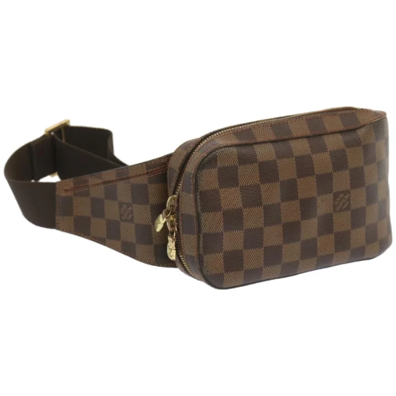 Louis Vuitton handbags with a metal - framed clasp for durabilityLouis Vuitton Damier Ebene Geronimos