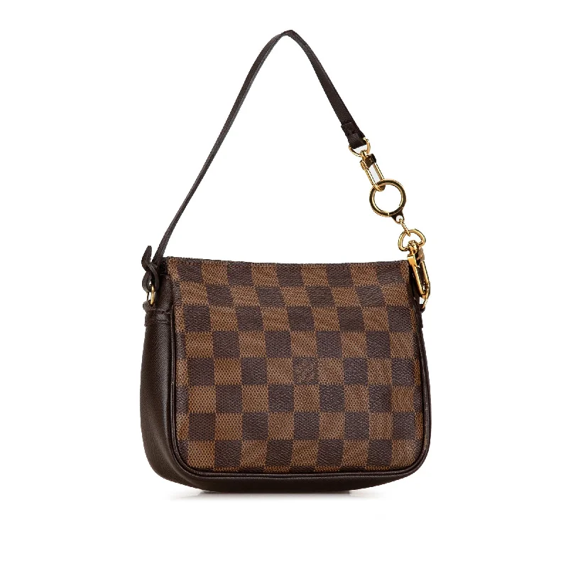 Ladies Louis Vuitton shoulder bags with a magnetic - closure flap for easeLouis Vuitton Damier Ebene Trousse Pochette (wcBllW)