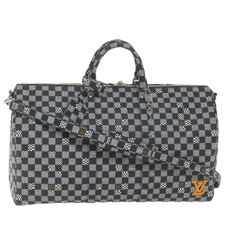 Louis Vuitton backpacks with a padded laptop compartment for travelLOUIS VUITTON Damier Distorted Keepall Bandouliere 50 Boston N50028 Auth yk9432A