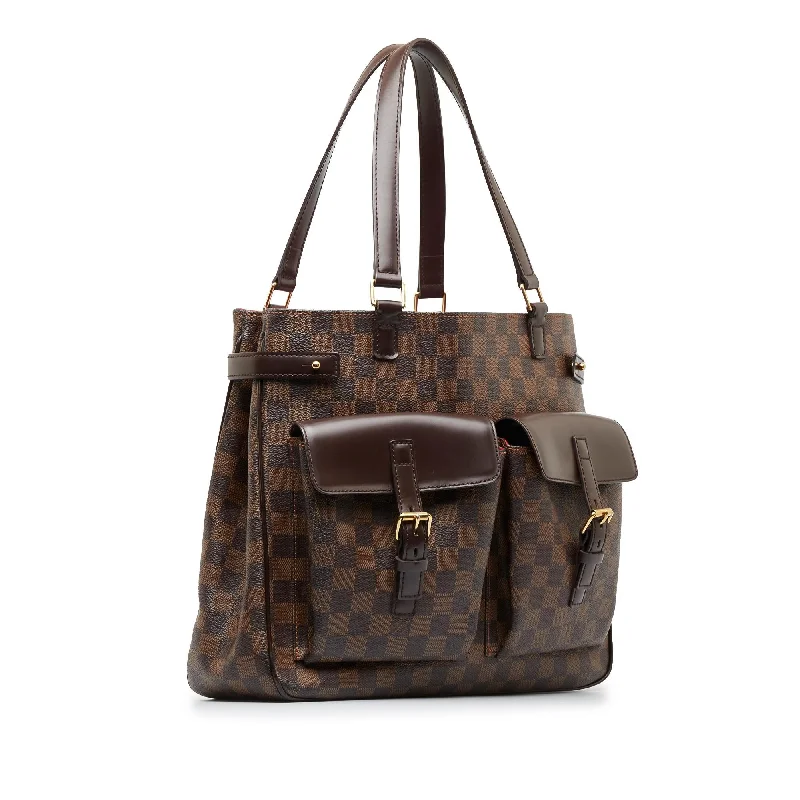 Ladies Louis Vuitton shoulder bags with a magnetic - closure flap for easeLouis Vuitton Damier Ebene Uzes (zlRkZw)