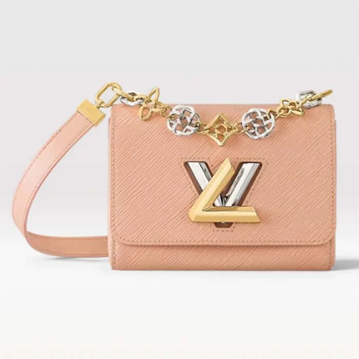 Louis Vuitton bags with a front - zip pocket for small items like keysLouis Vuitton LV Women Twist PM Pink Epi Grained Leather Cowhide Lock