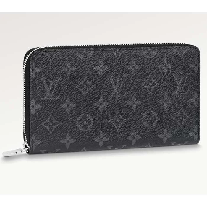 Ladies Louis Vuitton Capucines bags with a detachable shoulder strapLouis Vuitton LV Unisex Zippy Organizer Monogram Eclipse Coated Canvas Cowhide Leather