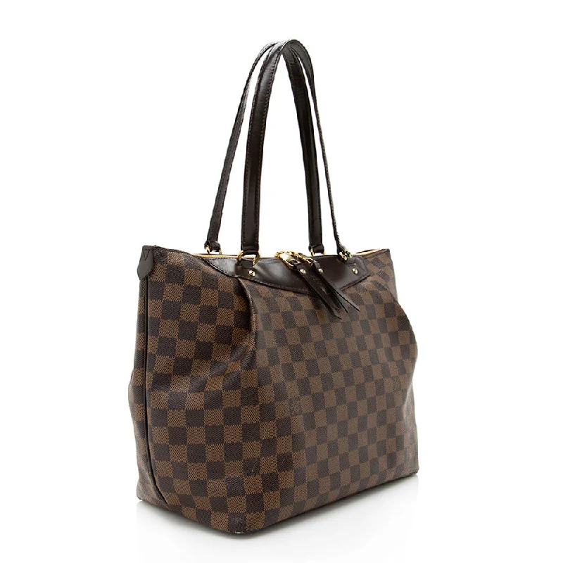 Ladies Louis Vuitton shoulder bags with a single - handle silhouetteLouis Vuitton Damier Ebene Westminster GM Tote (19308)