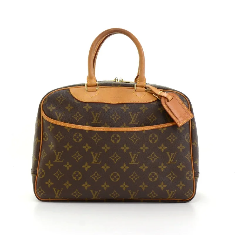 Louis Vuitton handbags with a back - zip pocket for storing valuablesDeauville Monogram Canvas Handbag