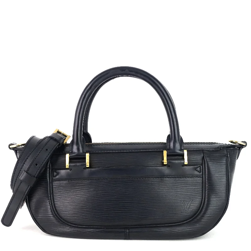 Louis Vuitton tote bags with a water - resistant coating for outdoor useDhanura Black Epi Leather Handbag