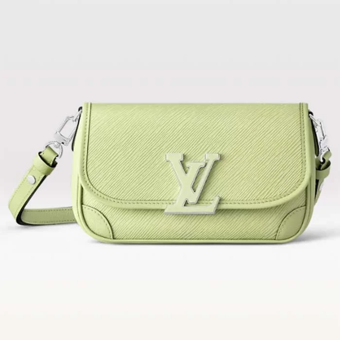 Louis Vuitton backpacks with a padded laptop compartment for travelLouis Vuitton LV Women Buci Green Epi Grained Smooth Cowhide Leather