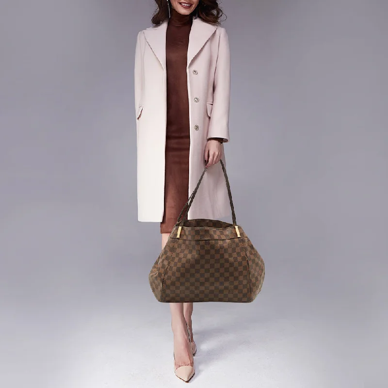 Ladies Louis Vuitton shoulder bags with a tassel decoration for charmLOUIS VUITTON Damier Ebene Canvas Marylebone GM Bag