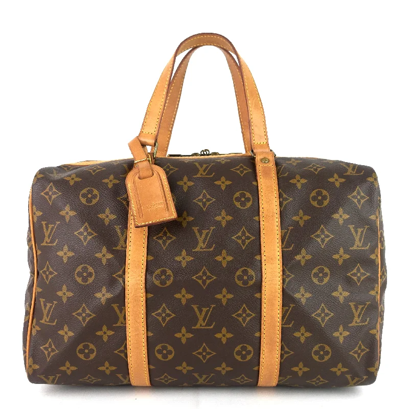 Louis Vuitton tote bags with a double - handle and shoulder - strap optionSac Souple 35 Monogram Canvas Duffle Bag