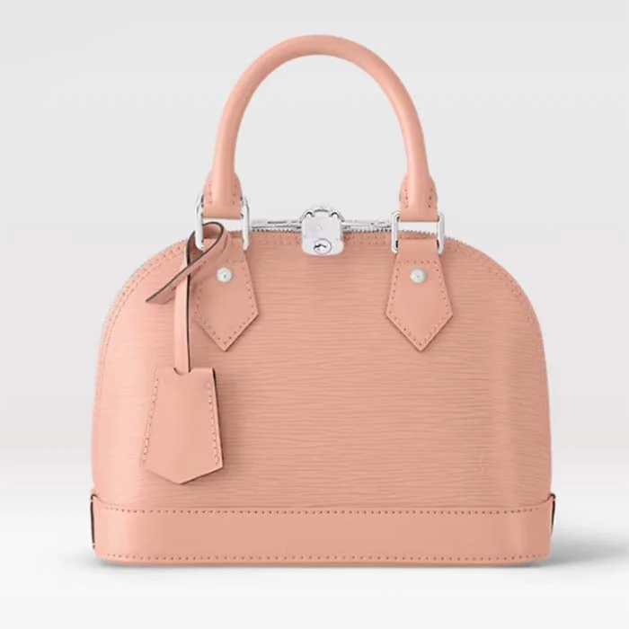 Louis Vuitton Alma bags with a detachable shoulder strap for versatilityLouis Vuitton LV Women Alma BB Handbag Rose Trianon Pink Epi Grained Cowhide Leather