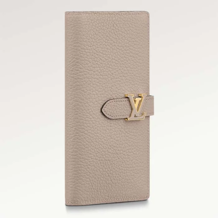 Louis Vuitton Twist bags with a snakeskin - effect panel for a bold lookLouis Vuitton Unisex LV Vertical Wallet Beige Blue Taurillon Calf-Leather Sliding Capucines Closure