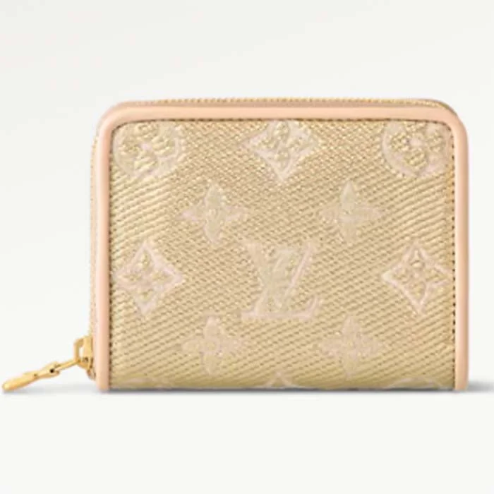 Louis Vuitton bags with a zip - around closure for enhanced securityLouis Vuitton LV Unisex Zippy Coin Purse Beige Monogram Coated Canvas Cowhide Leather