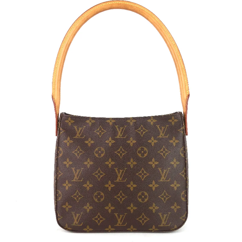 Louis Vuitton handbags with a back - zip pocket for storing valuablesLooping MM Monogram Canvas Bag