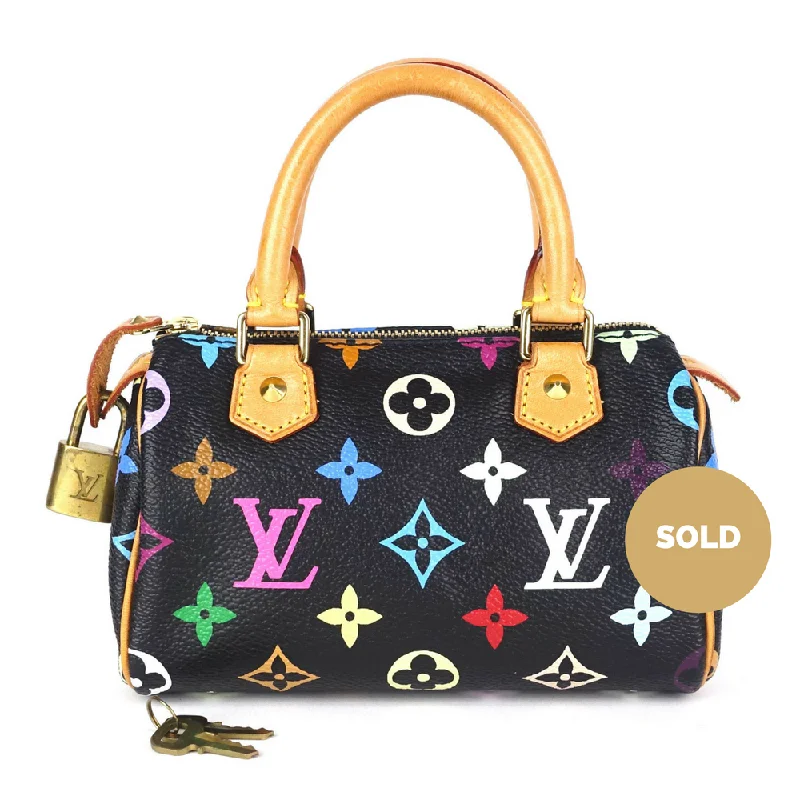 Louis Vuitton bags with a front - flap pocket for quick - access itemsSpeedy Mini HL Monogram Multicolore