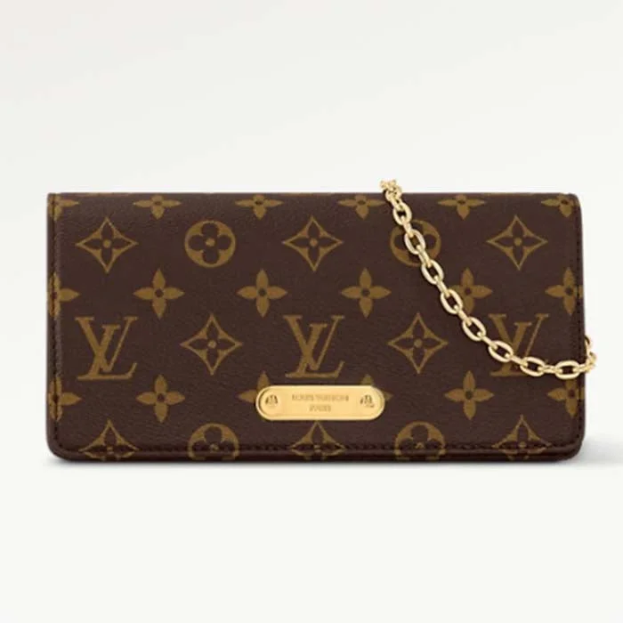 Louis Vuitton Twist bags with the iconic LV - turnlock closureLouis Vuitton LV Women Wallet On Chain Lily Monogram Coated Canvas Flap Closure