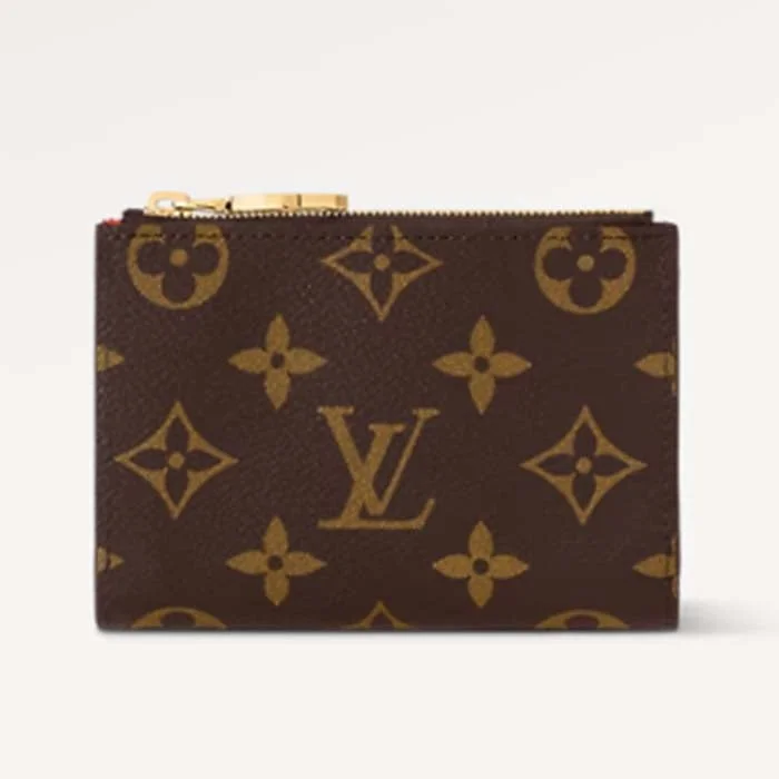 Louis Vuitton crossbody bags with a keychain holder for practicalityLouis Vuitton Unisex LV Lisa Wallet Tonic Orange Monogram Coated Canvas Grained Cowhide Leather